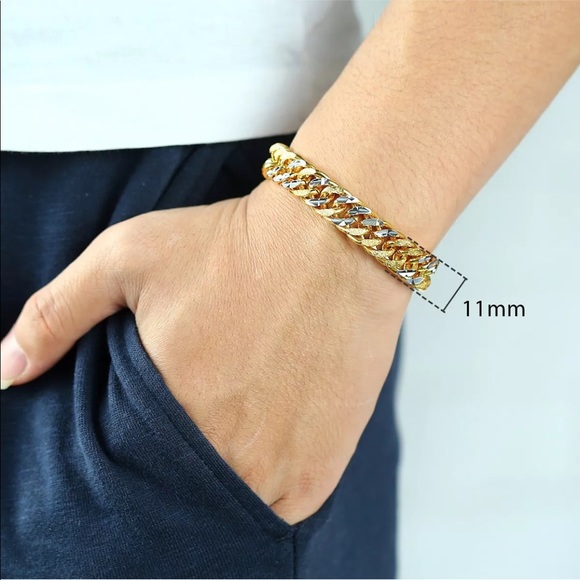 Brand New Cuban link gold filled men's bracelet - Picture 2 of 8